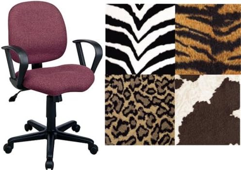 OFFICE STAR BOBCAT ANIMAL PRINT FABRIC DESK CHAIRS WITH ARMS SC59-245