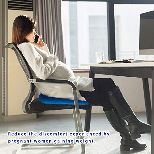 SESEAT Car Seat Cushion Gel Office Chair Cushion with Non Slip Cover, Gel Seat Cushion Double Design for Relieving Sciatica and Coccyx Pain - Thumbnail 4