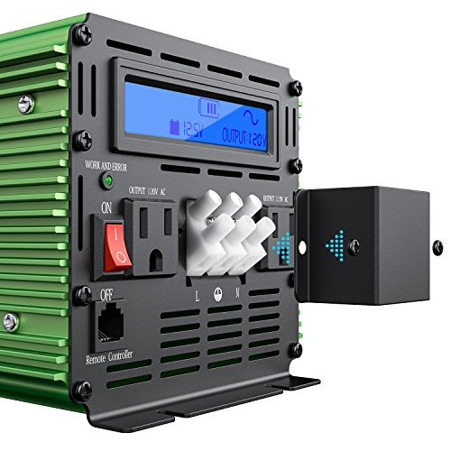 EDECOA Pure Sine Wave Power Inverter 2500W Peak 5000W DC 12V to 110V AC with LCD Display and Remote Controller - Thumbnail 3