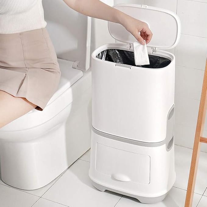 Cubo basura de doble capa, La cocina está cubierta con una separación