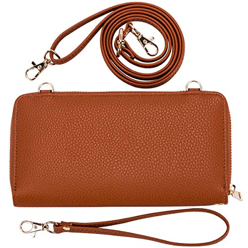 Heaye Wristlet Wallet Crossbody Phone Bags for Women with Card Slots Cognac - Thumbnail 3