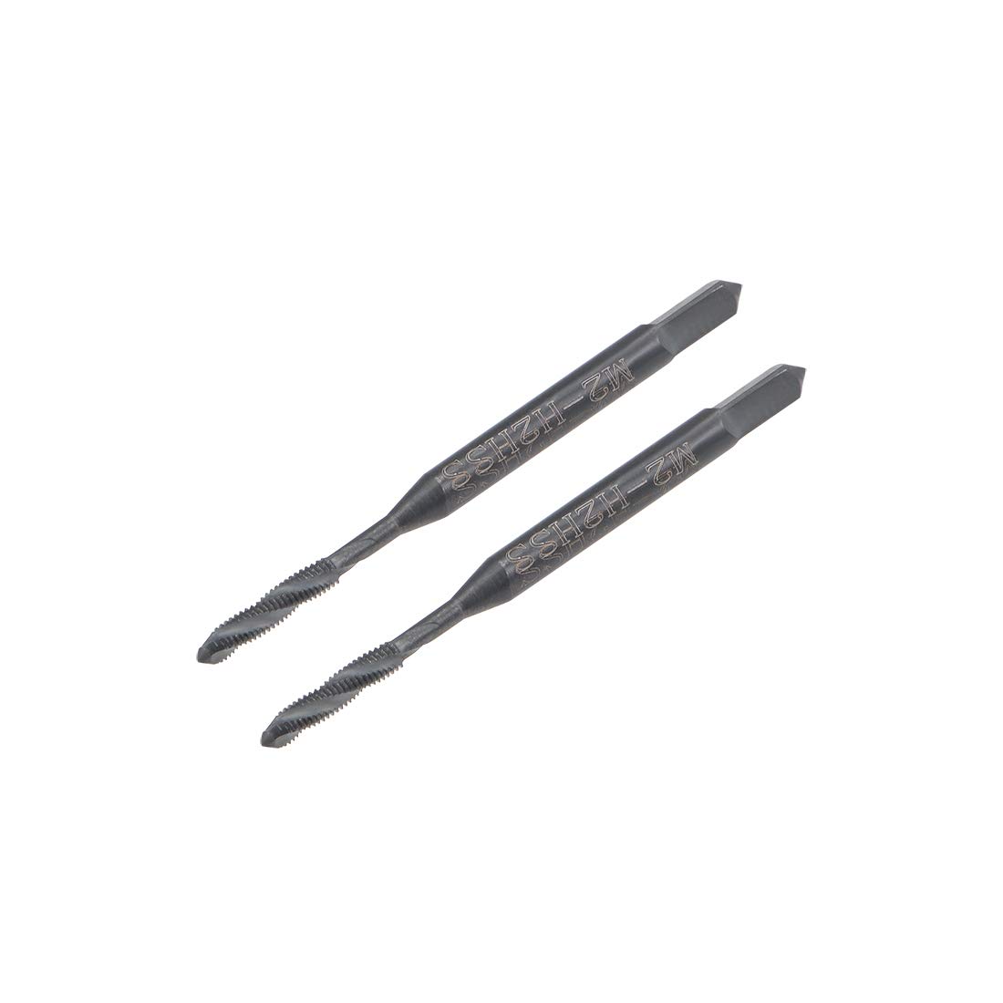 sourcing map Metric Spiral Point Machine Screw Tap M2 Thread H2 Nitriding High Speed Steel 2pcs