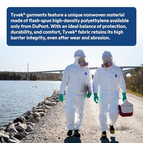 DuPont Tyvek 400 TY122S Disposable Protective Coverall Hood, Boots