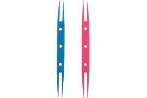 Tatting Shuttles JCBIZ 2pcs Colorful Plastic Tatting Shuttles for Hand Lace Making DIY Craft Tool (Pink, Blue)