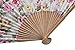 Salutto Hand Fan with Beautiful Fabric Printed (Big Flower)