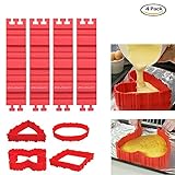 PUCKWAY Nonstick 4PCS Silicone Cake Mold Cake Pan Magic Bake Snake DIY Baking Mould Tools - Design Your Cakes Any Shape