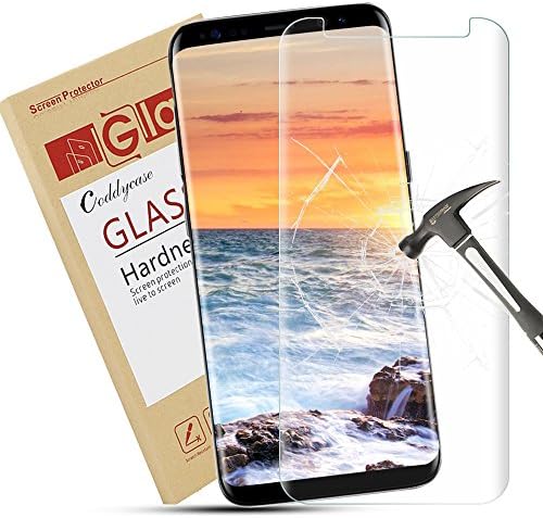 Galaxy S8 Screen Protector,[Bubble-Free] [HD Clear Film] Coddycase Samsung S8 Tempered Glass 3D Curved Screen Protector for Samsung Galaxy S8 (Clear)