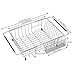 ARCCI Expandable Dish Drying Rack Over The Sink, Large Capacity Sink Dish Rack Drainer Plate Organizer Shelf with Removable Utensil Holder, Dish Drainer Rack for Kitchen Counter, Inside Sink