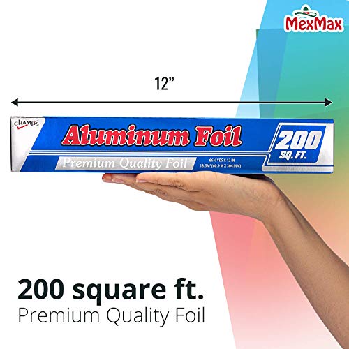 CHAMPS Standard Aluminum Foil 200 Square Feet Standard Foil Wrapping