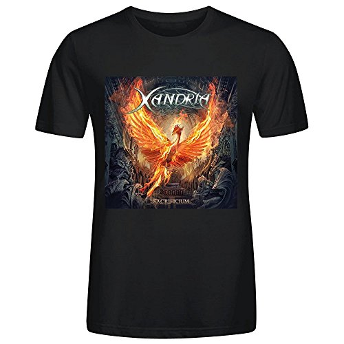 Xandria Sacrificium Men's T Shirts With Designs Round Neck Black