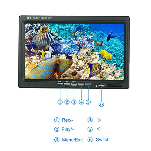 OWSOO Fish Finder Underwater Camera Portable Alloy Case With 7'' LCD Video Monitor Anti Sunshine Shield Sunvisor For Ice/Sea/River Fishing (Camera Not Included) - Thumbnail 2