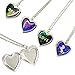 4 Mood Necklaces for Girls - Color Changing Mood Locket Necklaces with Glitter Heart Locket Pendants - Unicorn, BFF, Love and Heart Glitter Pendants - Cute Mood Jewelry - Stocking Stuffers for Girls