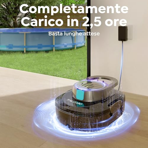 TALOSBO (2026 Upgrade) S1PRO Robot per Piscina Senza Fili, Automatica 120 Min Aspiratore Piscina Fuori Terra, Doppio Motore, Ricarica 2,5 Ore, per Piscine Fino a 100 m², Parcheggio Automatico