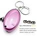 Xinyinuo 2 Pack Purple UV Coated Mini Loud Personal Staff Panic Rape Attack Safety Security Keyring Keychain Alarm with Torch 140DB (Purple)