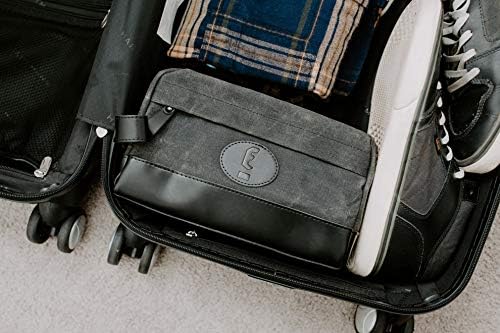 Easyriders Black Leather and Wax Canvas Toiletry Bag for Men (Limited Edition) 8 Easyriders Black Leather and Wax Canvas Toiletry Bag for Men (Limited Edition)