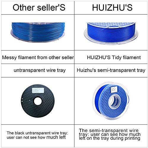 Tidy cable transparent tray PLA 1.75mm Printing Filament 1KG NO Jamming for printer unattend (PLA 1.75mm, Transparent) - Thumbnail 6