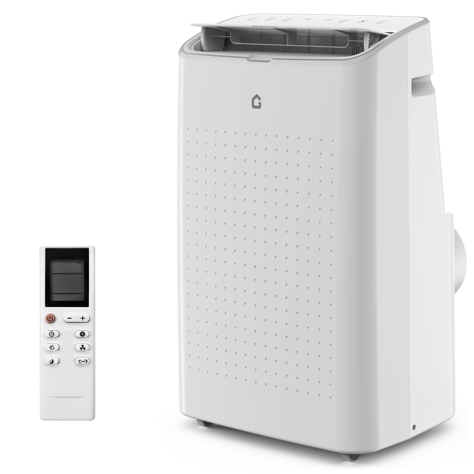 Photo 1 of 14,000 BTUs Portable Air Conditioner with 3-in-1 Room AC Unit for 750 Sq.Ft, 50dB Ultra Quiet, Window Kits Included Drainage Pipe & Remote Control, White