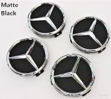 Mercedes Benz Wheel Center Caps - Matte Black - Set of 4 Pcs - New - Raised Chrome Star - 75mm / 3 Inch - Mercedes Benz Wheel Caps – AMG Wheel Center Cap - Hub Caps - Mercedes Benz Center Wheel Caps