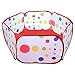 Babrit Large Portable and Durable Polka Dot Kids Playpen Ball Pit Indoor and Outdoor Easy Folding Play House Children Toy Play Tent for Kids