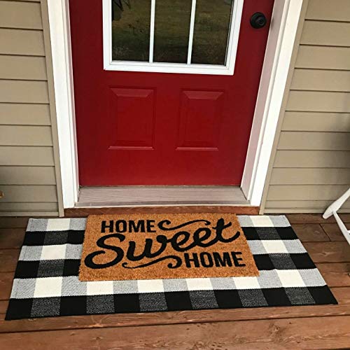 LEVINIS Buffalo Plaid Rug Outdoor Retro Farmhouse Tartan Checkered