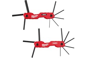 Milwaukee Electric - 17-Key Folding HEX Key Sets - SAE/Metric
