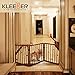 Kleeger Freestanding Folding Indoor Safety Wooden Pet Gate For Home Or Office. No Tools Required, Easy To Set Up