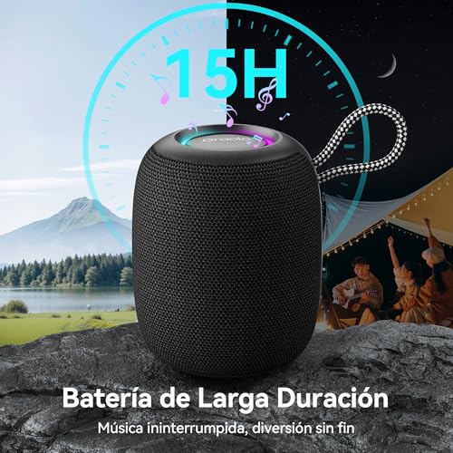oraolo Small Bluetooth Speaker, Portable Bluetooth 5.4 Speaker | Mini Shower Speakers, 30H Playback, IPX7 Water Resistance, TWS, Suitable for Outdoor/Party/Travel