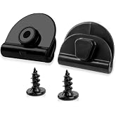 PSLER 2PCS Battery Left Side Cover Clip and Screws for XL883 XL1200 2004 UP | Durable black plastic mounting hardware for motorcycle replaces broken fairing retainers for battery storage