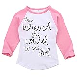 MIOIM Baby Girls Letter Pinted Saying Long Sleeve T-shirt Tops Tees Blouse