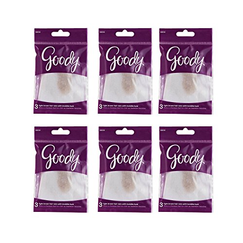 Goody Hair Net, Light Brown, 3 Count (Pack of 6)