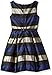 Amy Byer Girls' Big Sleeveless Stripe Taffeta Fit and Flare Dress