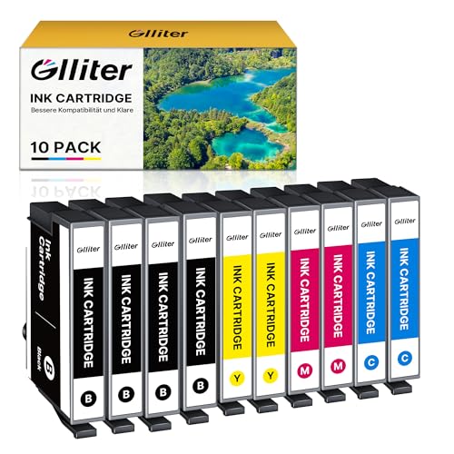 Glliter Ink Cartridges Compatible with 604XL Cartridges for Epson Expression Home XP-2205 XP-3200 XP-4200 XP-3205 XP-4205 XP-2200 Workforce WF-2910 WF-2930 WF-2935 WF-2950 (Pack of 10)