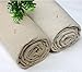 LOVOUS Nature Linen Needlework Fabric, Plain Solid Colour Linen Cloth Hemp Jute Fabric Table Cloth Garments Crafts Accessories, 20 by 62-Inch (Color 2)