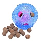 Rosmax Interactive Dog Toy, Best IQ Treat Dispensing Toy Ball for Small/Medium/Large Dogs Durable Chew Ball, Non-Toxic Rubber and Bouncy Dog Ball, Ball Shape Design Cleans Teeth