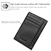 Famavala Minimalist Genuine Leather Front Pocket Wallet-Slim RFID Blocking Wallet Money Clip (Black)