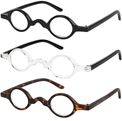 Reading Glasses Set of 3 Professor Readers Stylish for Men and Women Quality Fashion Glasses for Reading +3