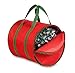 Honey-Can-Do SFT-02104 Holiday Light String Storage Reels and Bag, Red/Green