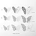 pinkblume Silver Butterfly Decorations 3D Butterfies Stickers Wall Decor DIY Home Decorations Removable Wall Decals Murals for Home Living Room Babys Kids Bedroom Showcase Nursery Art Decor (36PCS)