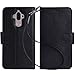 Mate 9 Case,Arae Huawei Mate 9 wallet Case with Kickstand and Flip cover, black