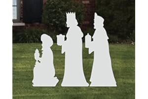 FrontYard Originals All-Weather Three Kings Wisemen Large Nativity Add-On, Waterproof, Made in USA, 45 inches Tall, Durable Material, Simple Assembly, Easy Storage, Yard Nativity Add-On Set.