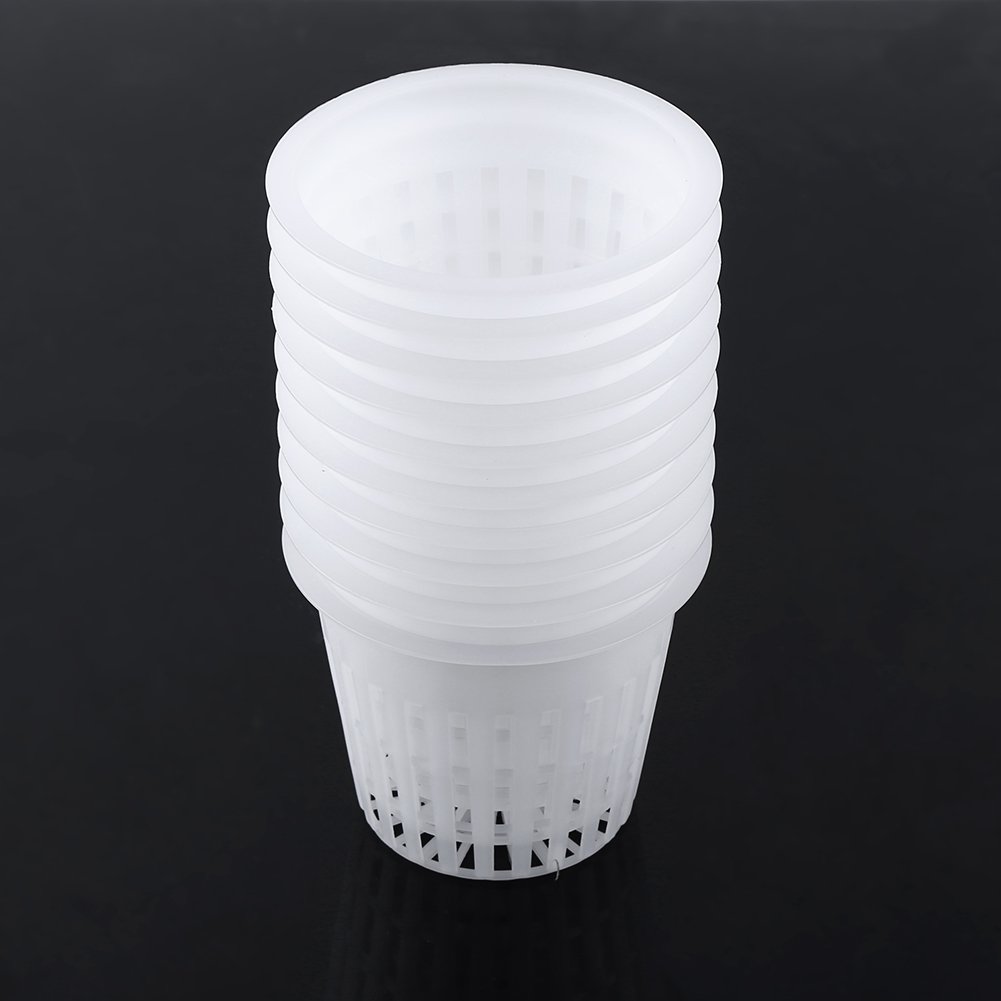 KIMISS Hydroponic Plant Net Cup Baskets 10pcs Heavy Duty Mesh Pots for Indoor Plant Growing, Potting Solution for Hydroponics