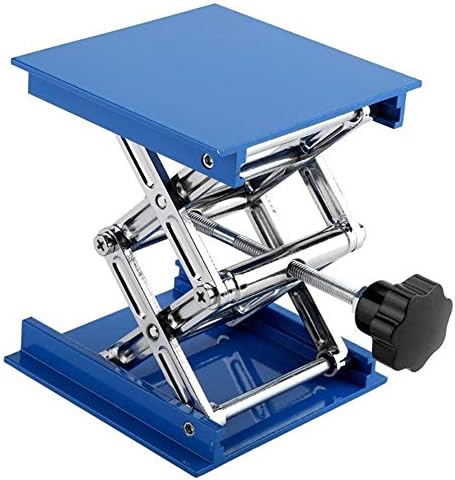 NOBGP Lift Table, Aluminum Oxide Lab Stand Lifter Foldable Height Control Scientific Scissor Lifting Jack Platform for Working, Physical, Chemical, Biological Experiments,8”x8”