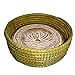 Warming Bread Basket Lotus Warmer Tile Stone Hand Woven For Rolls Appetizers by The Crabby Nook (11 Inch Natural)