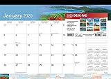 Paradise 2020 17 x 12 Inch Monthly Desk Pad Calendar, Scenic Travel Nature Tropical by 