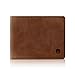 2 ID Window RFID Wallet for Men, Bifold Top Flip, Extra Capacity Travel Wallet (Brown - Distressed Leather, Medium)