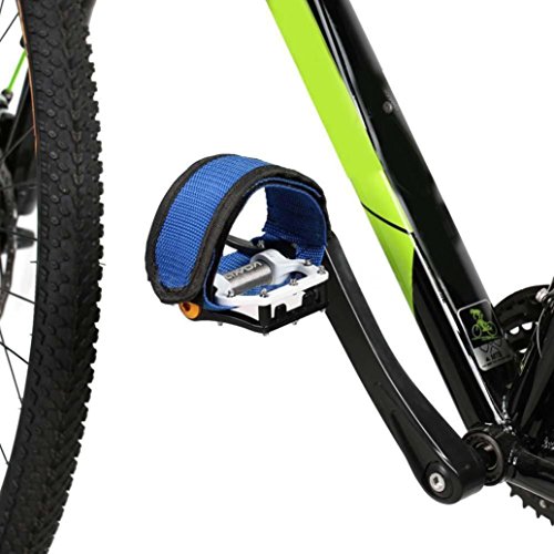 Dartphew Bike Accessories,Dartphew Fashion Outdoor Steadier Safety Fixie BMX Fixed Gear Bike Bicycle Adhesive Straps Pedal Toe Clip Strap Belt Suitable For Fixed Gear Mountain Bike Riders (Blue)