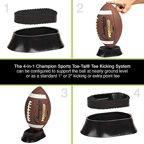 image for Champion Sports Adjustable 4-in-1 Football Kicking Tee Set for Kickoff