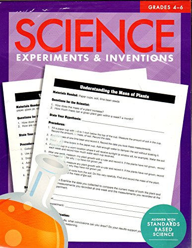 Science Experiments and Inventions - Worksheets Workbook - Aligned with Standards Based Science - Grades 4 - 6
