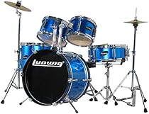 Ludwig Junior 5 Piece Drum Set with Cymbals (Blue)
