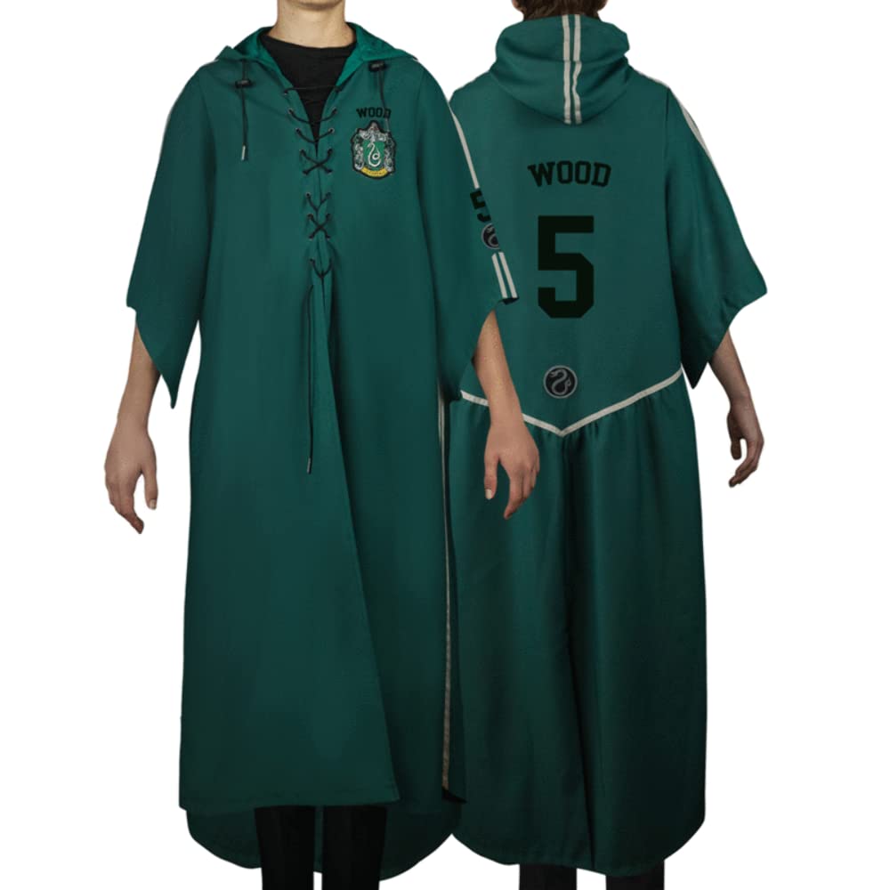 Cinereplicas - Harry Potter - Slytherin Quidditch Robe - Personalized - Authentic Official Tailored - Size S